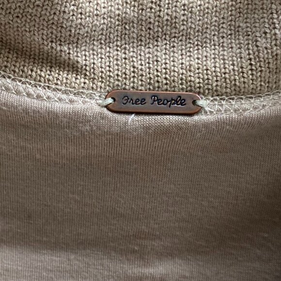 Free People Cropped Miltary Cardigan, Cream Off White, Size S - Picture 6 of 8